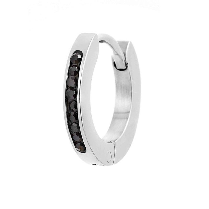 Orecchino a cerchio 14mm con cristalli Marlu' Donna