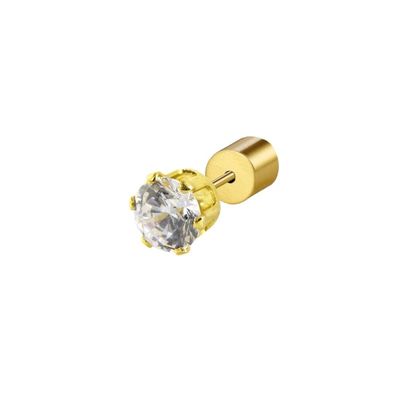 Orecchino a lobo con zircone 5mm Marlu' Donna