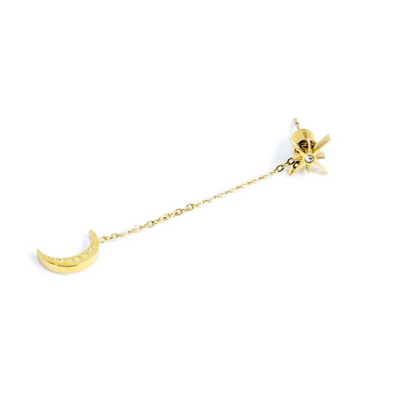 Orecchino rosa dei venti pendente luna Marlu' Donna - 33OR0011G