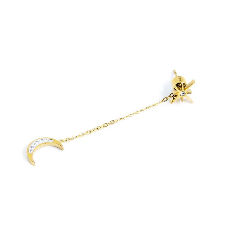 Orecchino rosa dei venti pendente luna Marlu' Donna - 33OR0011G