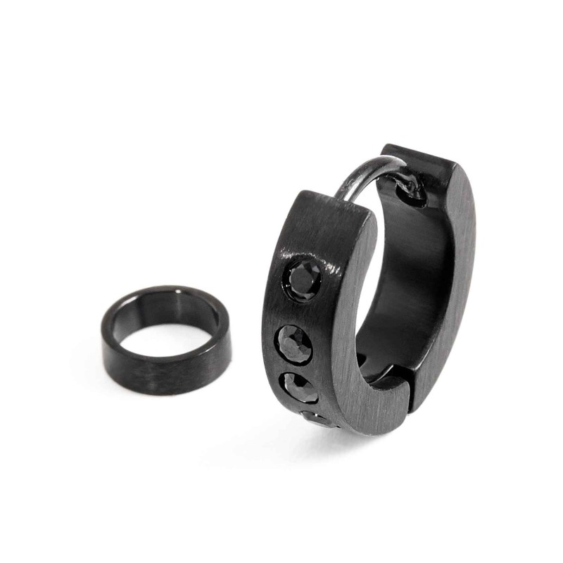 Orecchino a cerchio 14mm con anello per charm Marlu' Donna - 1OR0008N-N