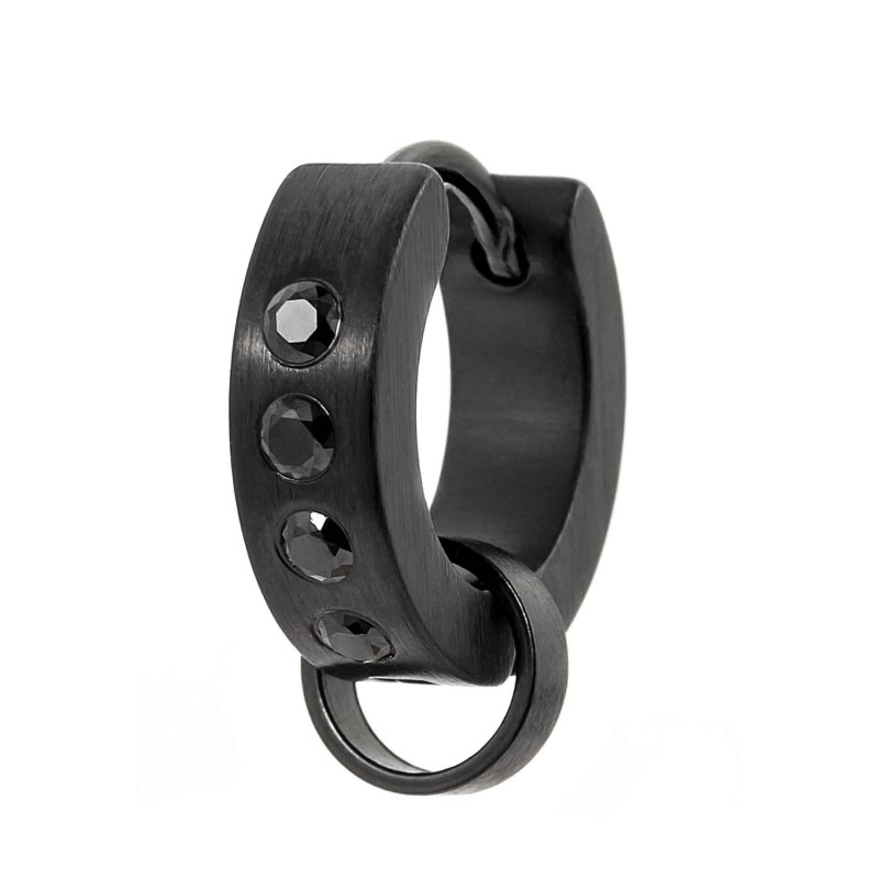 Orecchino a cerchio 14mm con anello per charm Marlu' Donna - 1OR0008N-N