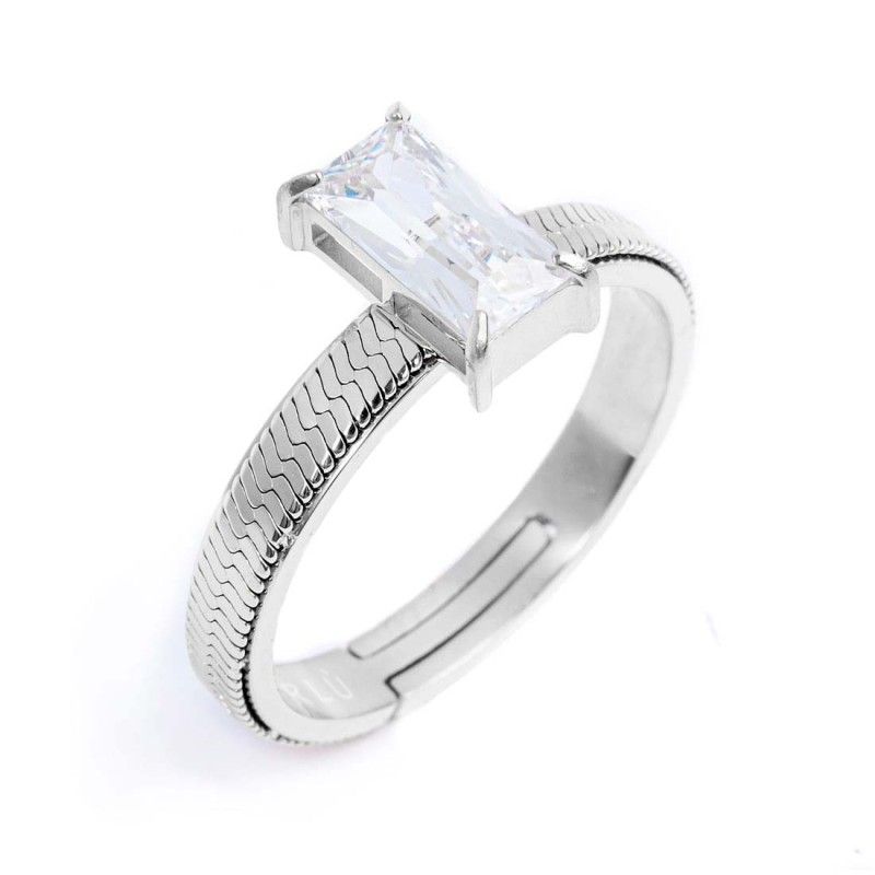 Anello con zircone baguette Marlu' Donna