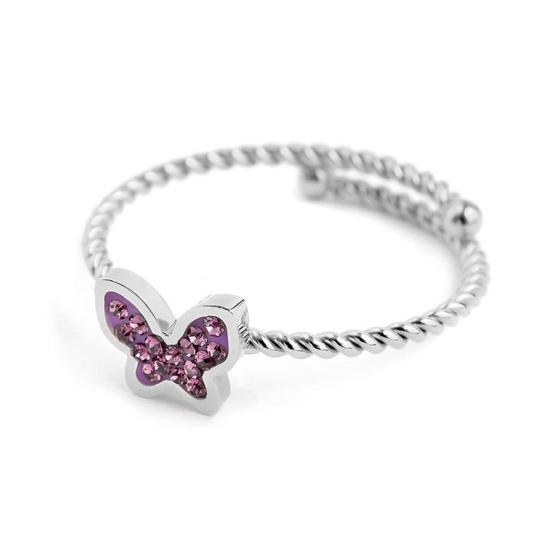 Anello farfalla con cristalli Marlu' Donna