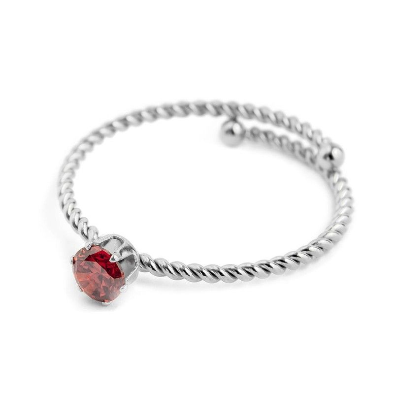 Anello con zircone 4mm Marlu' Donna