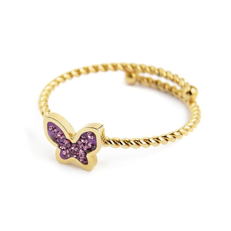 Anello farfalla con cristalli Marlu' Donna