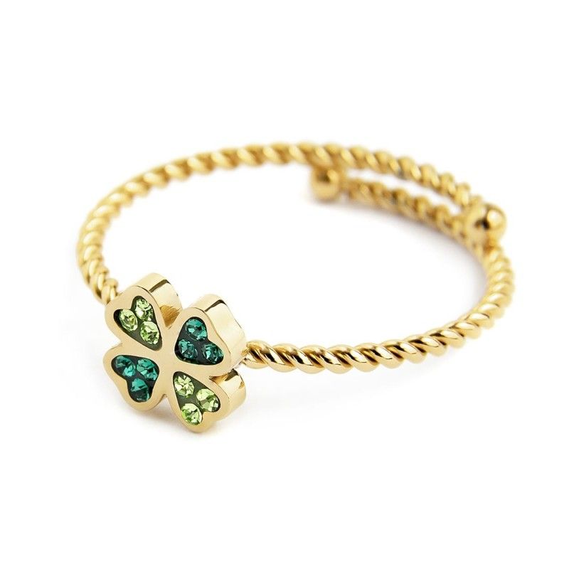 Anello quadrifoglio con cristalli Marlu' Donna