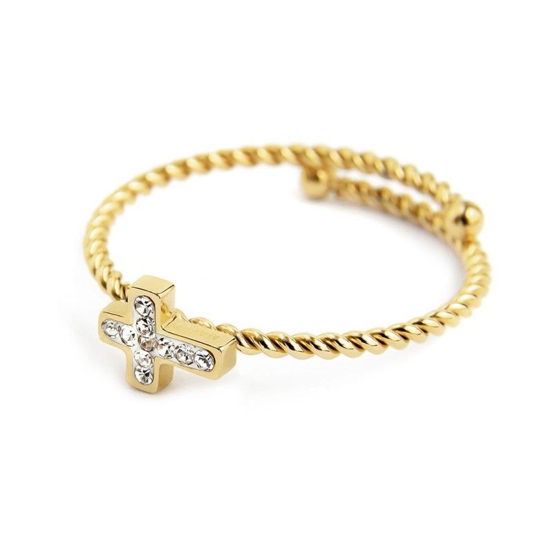 Anello croce con cristalli Marlu' Donna