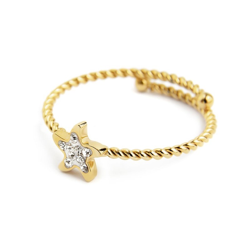 Anello stella marina con cristalli Marlu' Donna - 18AN048G-S
