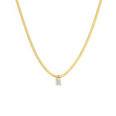 Collana catena snake con zircone baguette Marlu' Donna Collana catena snake con zircone baguette Marlu' Donna