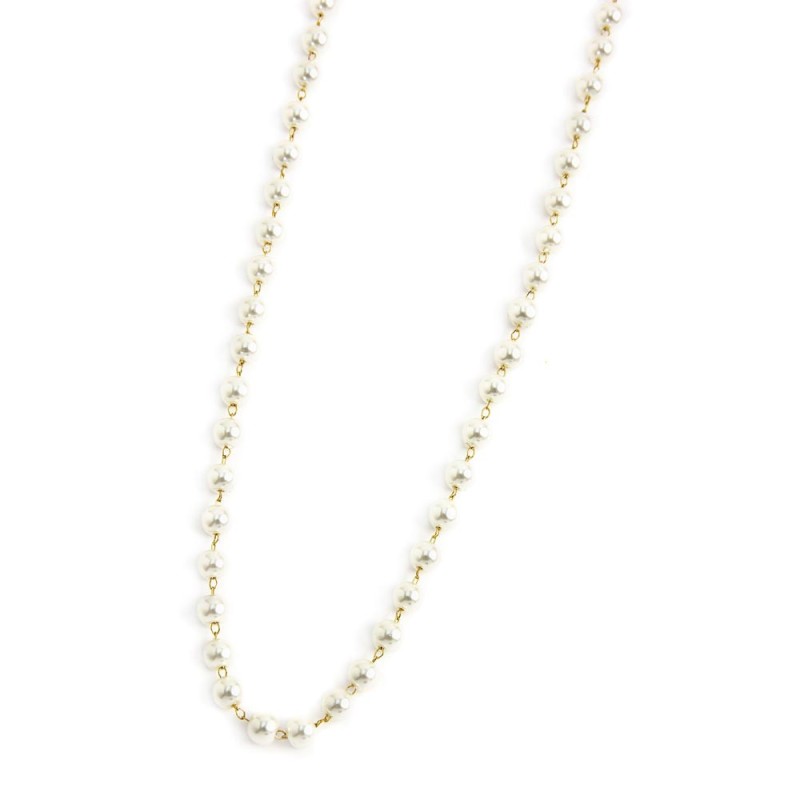 Collana catena con perle 4,3mm Marlu' Donna - 2CA0033G-W