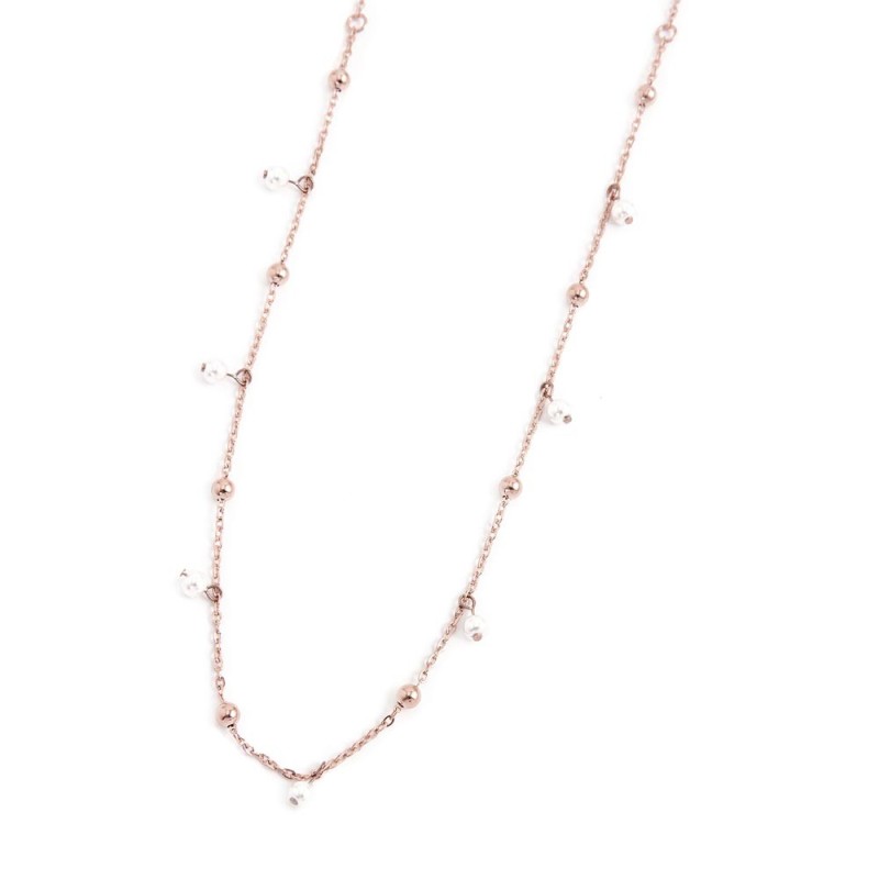Collana catena con sfere e perle Marlu' Donna - 2CO0069R-W