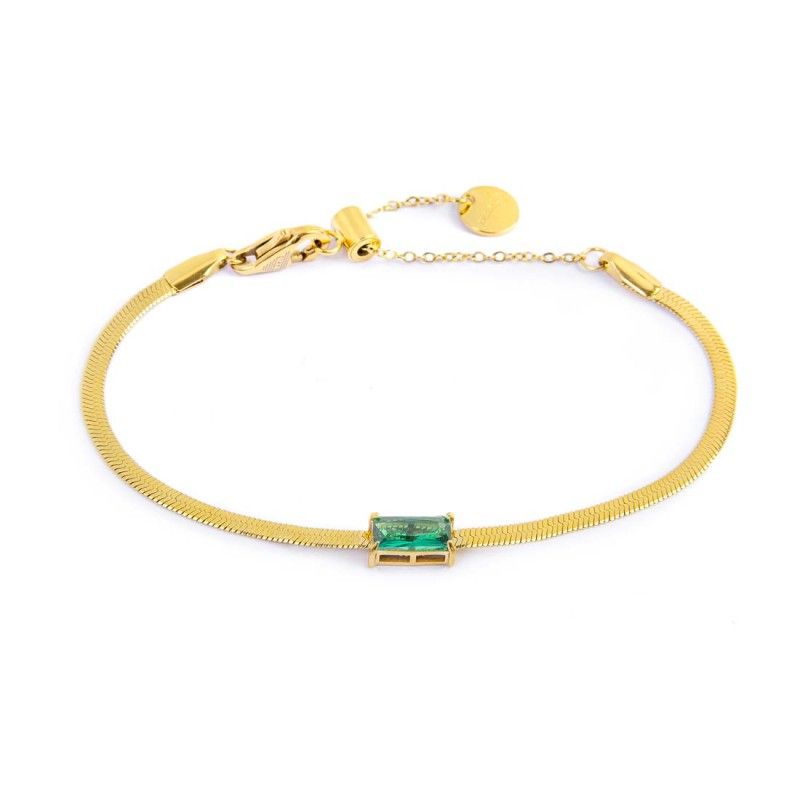 Bracciale catena snake con zircone baguette Marlu' Donna