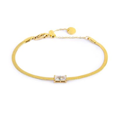 Bracciale catena snake con zircone baguette Marlu' Donna