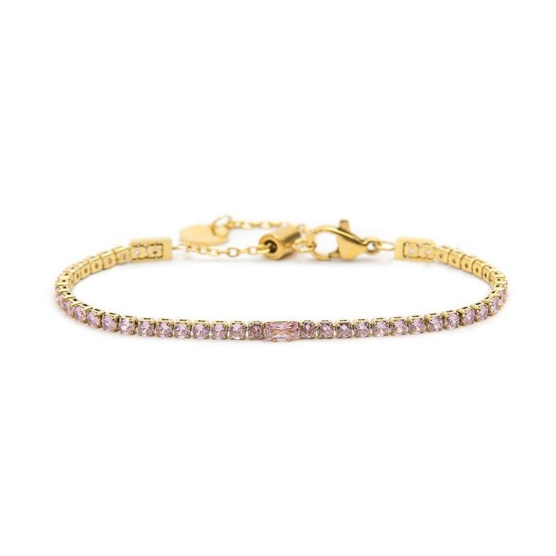 Bracciale tennis 2,5mm con zircone centrale Marlu' Donna