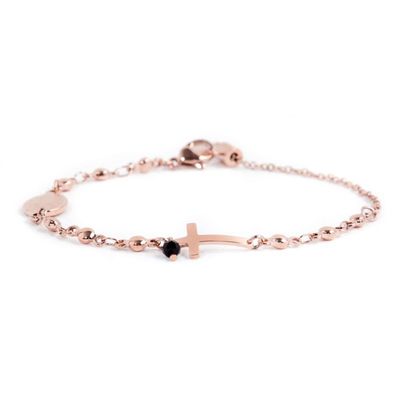 Bracciale rosario con croce Marlu' Donna