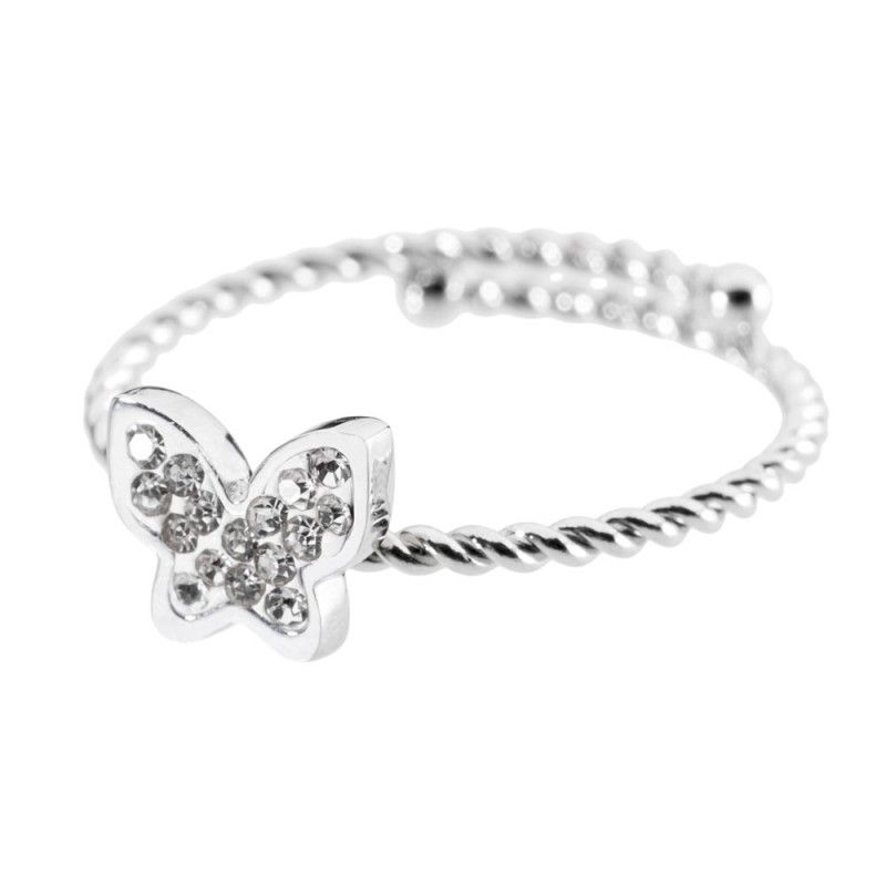 Anello farfalla con cristalli Marlu' Donna