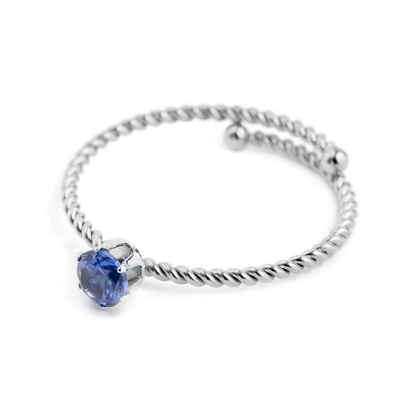 Anello con zircone 4mm Marlu' Donna