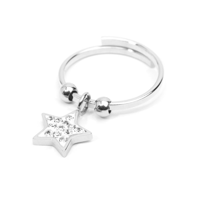 Anello stella con cristalli pendente Marlu' Donna