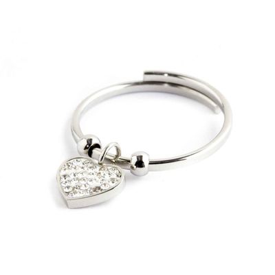 Anello cuore cristalli pendente Marlu' Donna