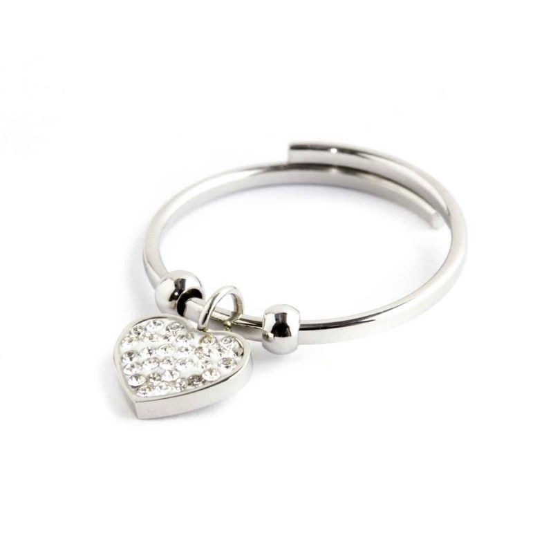 Anello cuore cristalli pendente Marlu' Donna