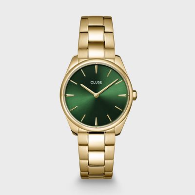 Orologio Cluse DonnaFéroce Petite Watch Steel Green, Gold Colour Cluse 31mm