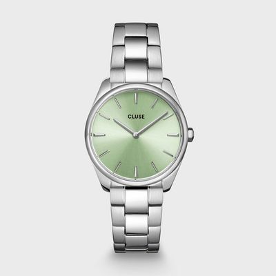 Orologio Cluse Donna Féroce Petite Watch Steel Green, Silver Colour 31mm