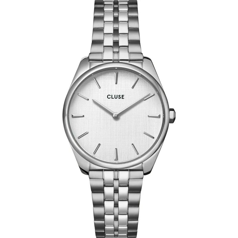 Orologio Cluse Donna Féroce Petite Watch Steel, Silver Linen, Silver Colour  31mm