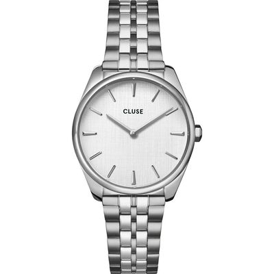Orologio Cluse Donna Féroce Petite Watch Steel, Silver Linen, Silver Colour  31mm