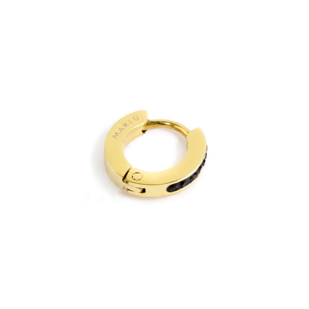 Orecchino a cerchio 11mm con cristalli Marlu' Donna - 2OR0058G-N