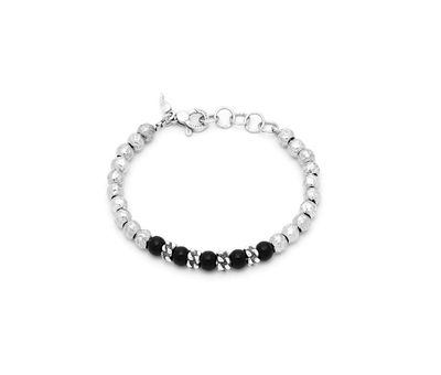Bracciale Sfere Onice E Treccia - Giovanni Raspini Bracciale Sfere Onice E Treccia - Giovanni Raspini