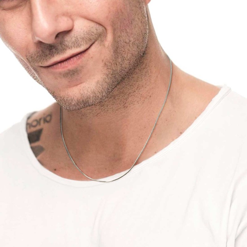 Collana catena snake quadrata Donna Uomo Marlu' - 33CN0029