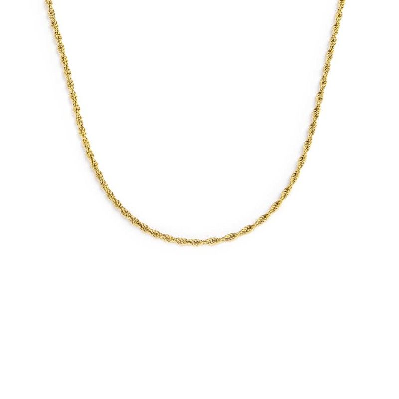 Collana catena a corda 2mm Donna Uomo Marlu'