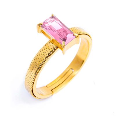 Anello con zircone baguette Donna Uomo Marlu'