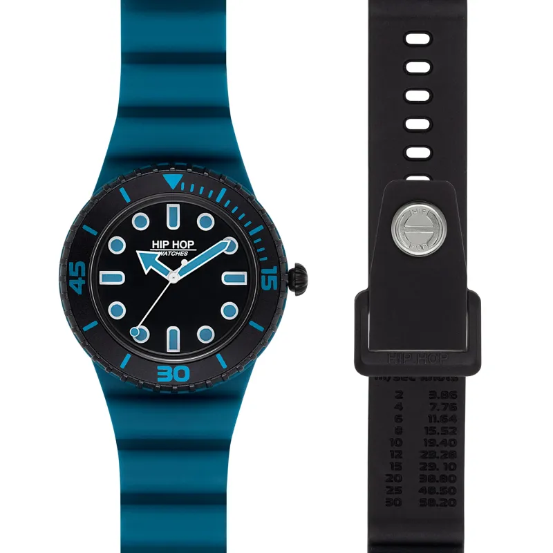 Orologio Hip Hop MASTER TEAL BLUE/BLACK Orologio Hip Hop MASTER TEAL BLUE/BLACK