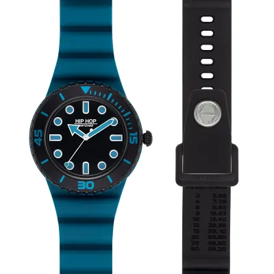 Orologio Hip Hop MASTER TEAL BLUE/BLACK Orologio Hip Hop MASTER TEAL BLUE/BLACK