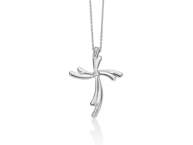 Croce in oro Con Diamanti Miluna Croce in oro Con Diamanti Miluna