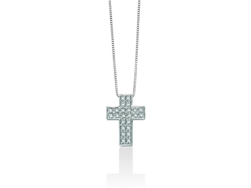 Croce in oro Con Diamanti Miluna Croce in oro Con Diamanti Miluna