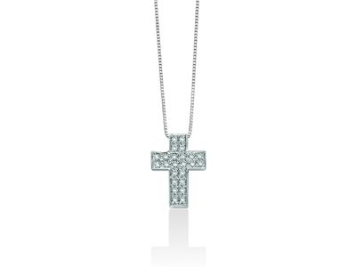 Croce in oro Con Diamanti Miluna Croce in oro Con Diamanti Miluna