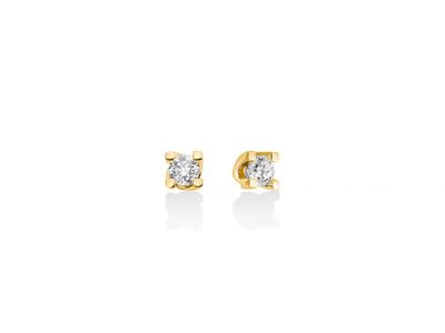 Orecchini punto luce in oro giallo e diamanti Miluna Orecchini punto luce in oro giallo e diamanti Miluna