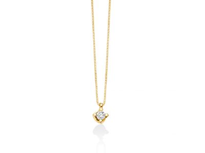 Punto luce Valentino in oro giallo e diamante Miluna