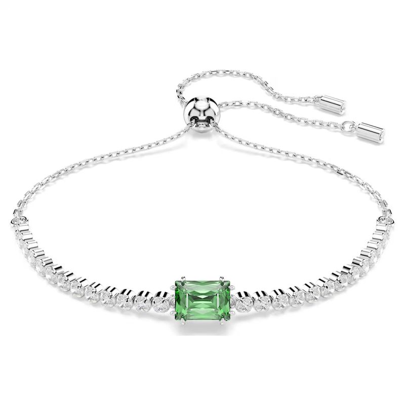 Braccialetto Matrix Tennis Taglio misto, Verde  Swarovski