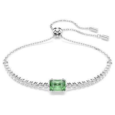 Braccialetto Matrix Tennis Taglio misto, Verde  Swarovski