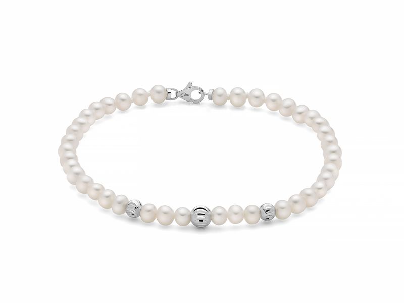 Bracciale di perle Boule e Fantasie in oro Miluna Bracciale di perle Boule e Fantasie in oro Miluna