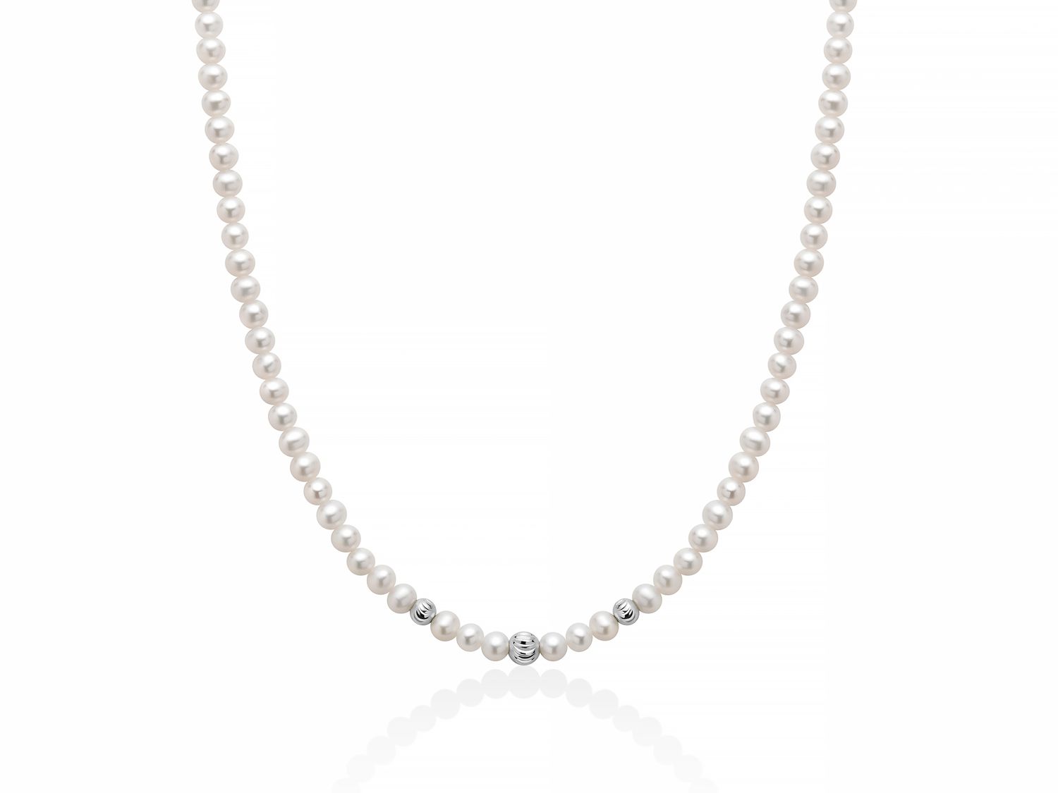Collana Perle 4.5-5 Boule Diamanti Miluna
