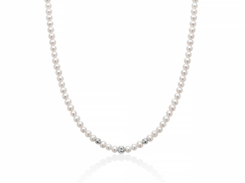 Collana Perle 4.5-5 Boule Diamanti Miluna Collana Perle 4.5-5 Boule Diamanti Miluna