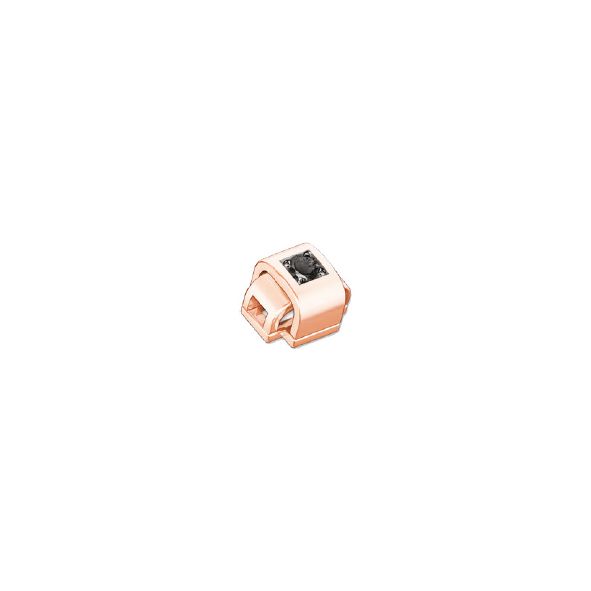 Elemento In Oro Rose' Con Diamante Nero Genetic - Donna Oro