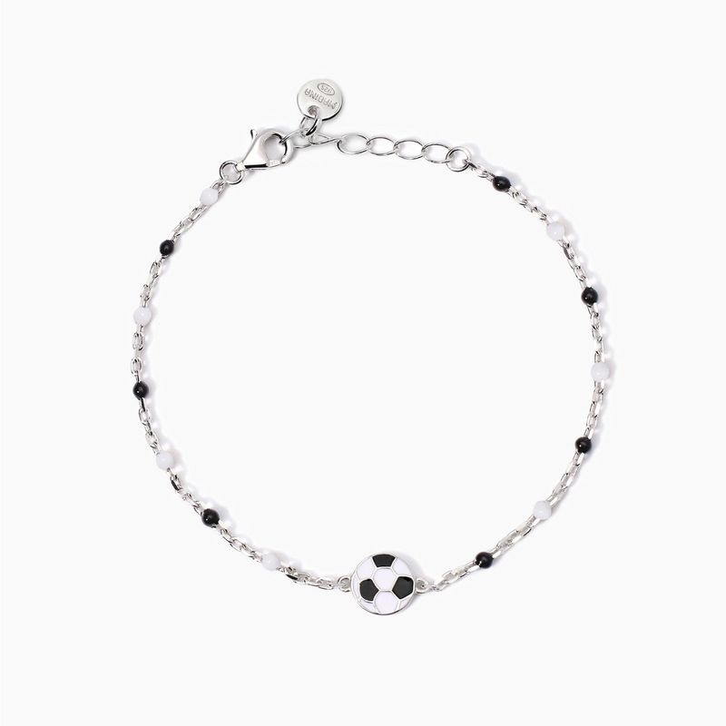 Bracciale con pallone e inserti bianchi e neri W Il Football Junior Mabina https://cdn.0brandcommerce.com/mabina/prd/5350_L.jpg