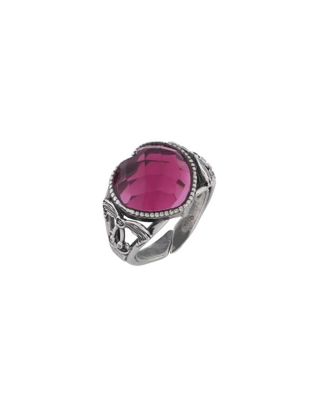 Anello Drago Cuore nel Cuore viola - Spadafora gioielli Anello Drago Cuore nel Cuore viola - Spadafora gioielli