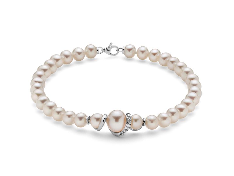 Bracciale di perle Boule e Fantasie in oro Miluna Bracciale di perle Boule e Fantasie in oro Miluna